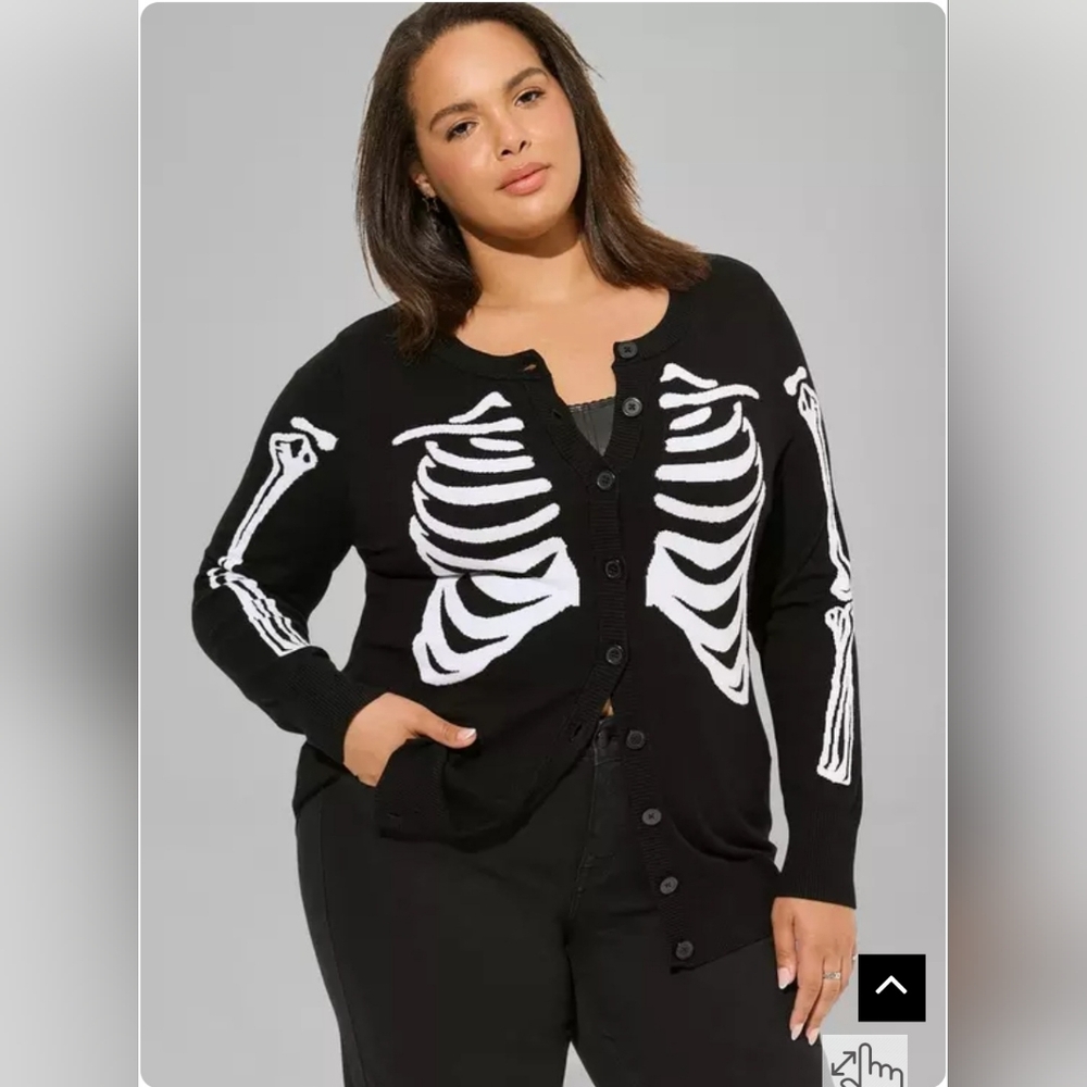 Torrid Skeleton Pinup Cardigan